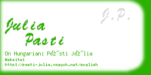 julia pasti business card